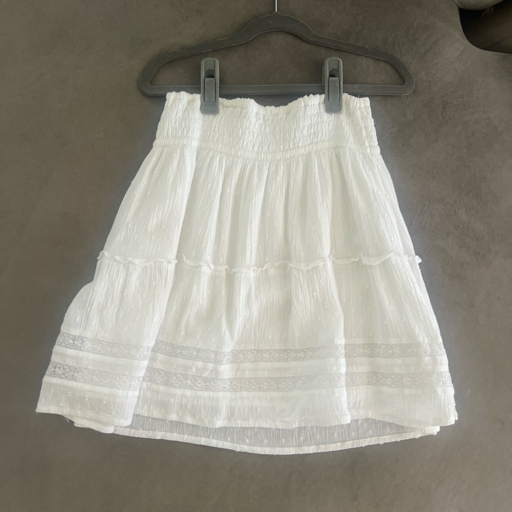 Hollister White A-Line Skirt